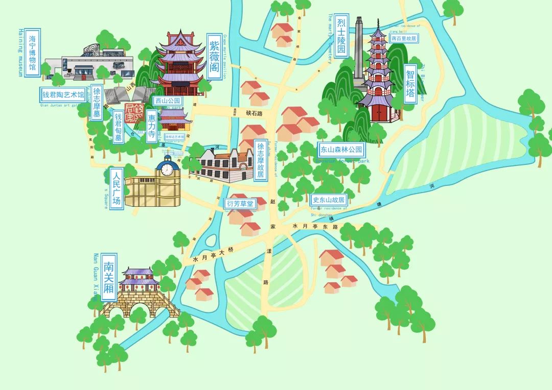 云南智能语音手绘导览地图系统